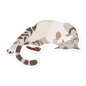 Sleepy Cat Vinyl Sticker