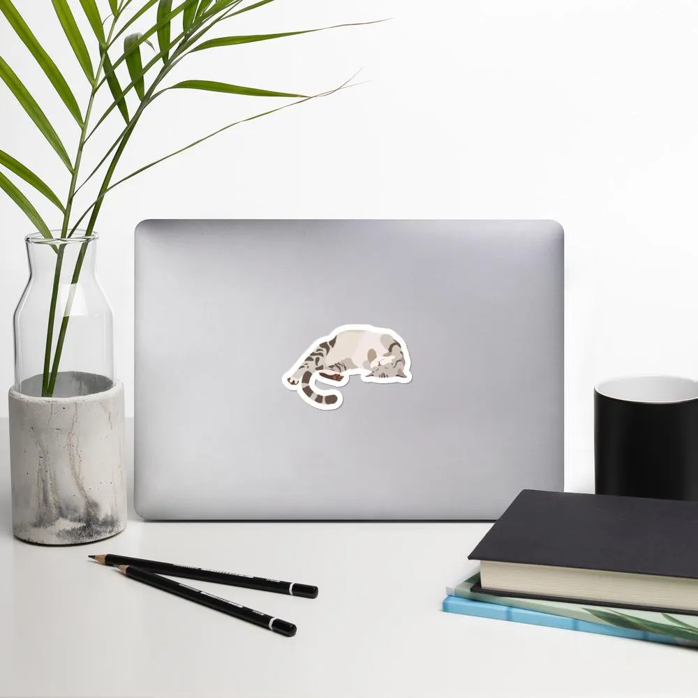 Sleepy Cat Vinyl Sticker
