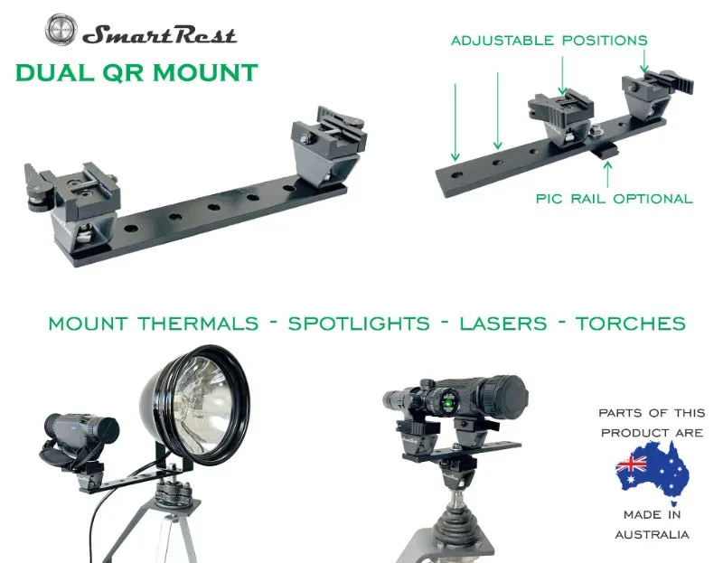 Smart Rest Dual QR Mount Plus 2 Pic Rails