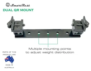 Smart Rest Dual QR Mount Plus 2 Pic Rails