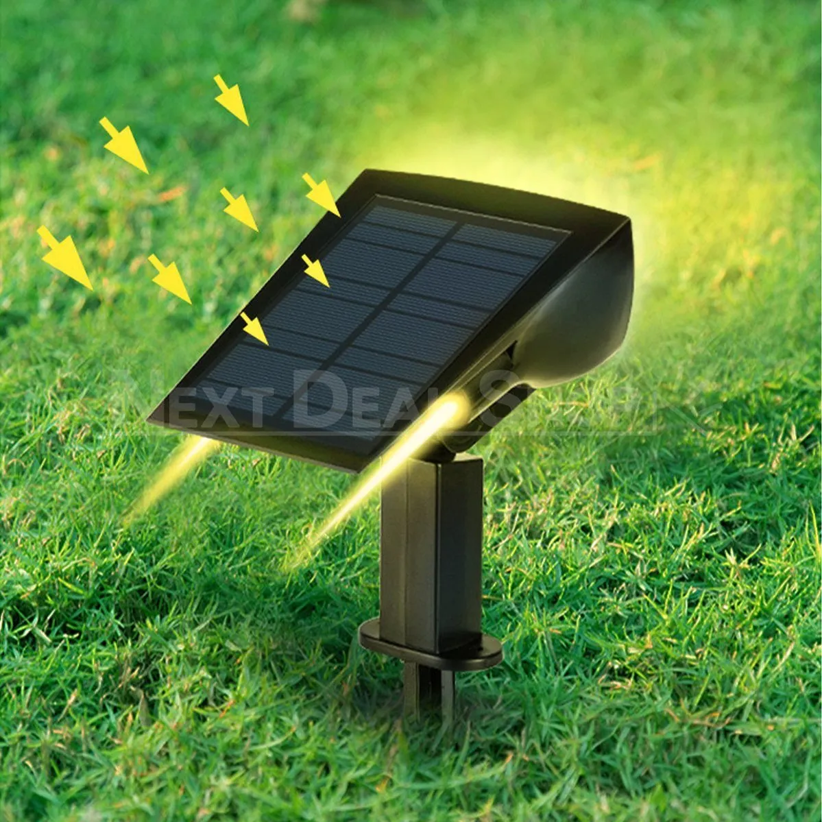 Solar Powered Motion Sensor Dual Spotlights