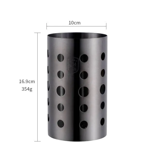 Stainless Steel Kitchen Utensils Chopsticks Tube Soup Ladle Colander Set Gold Cooking Tool Set