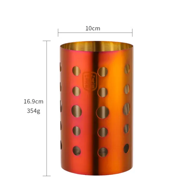 Stainless Steel Kitchen Utensils Chopsticks Tube Soup Ladle Colander Set Gold Cooking Tool Set