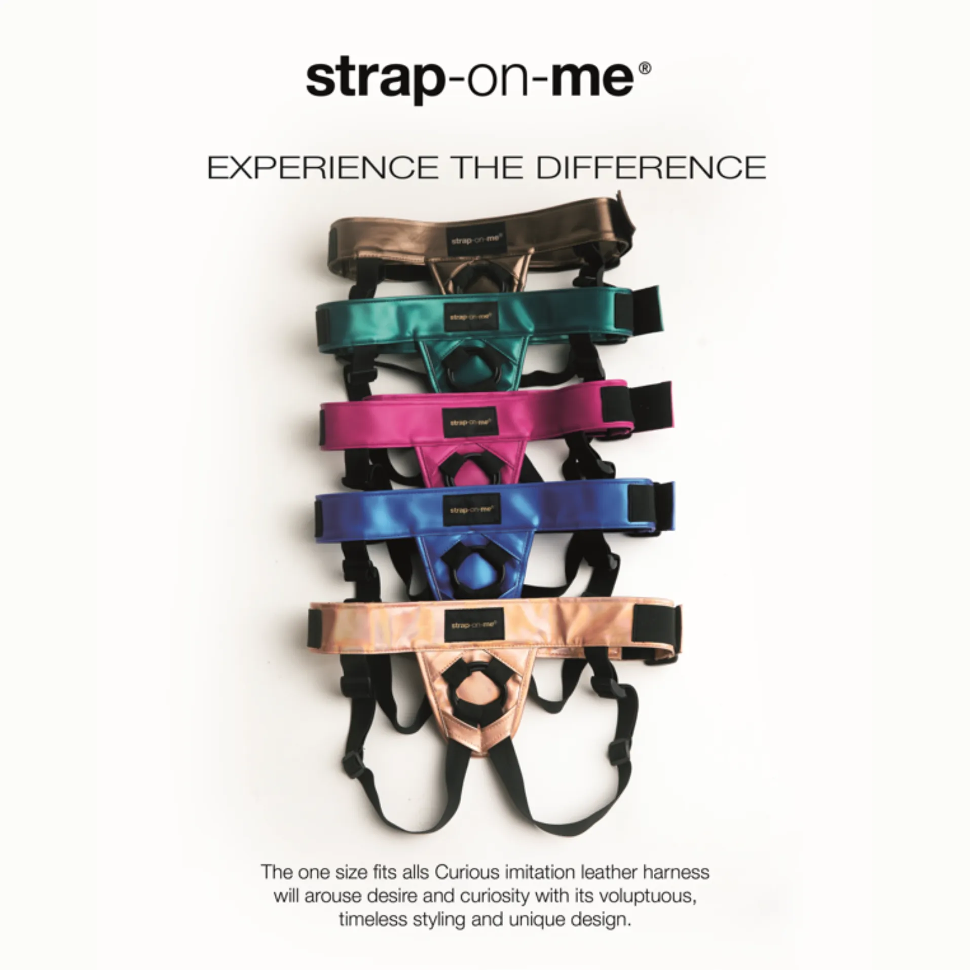 Strap-on-Me Leatherette Curious Harness - Metallic Green