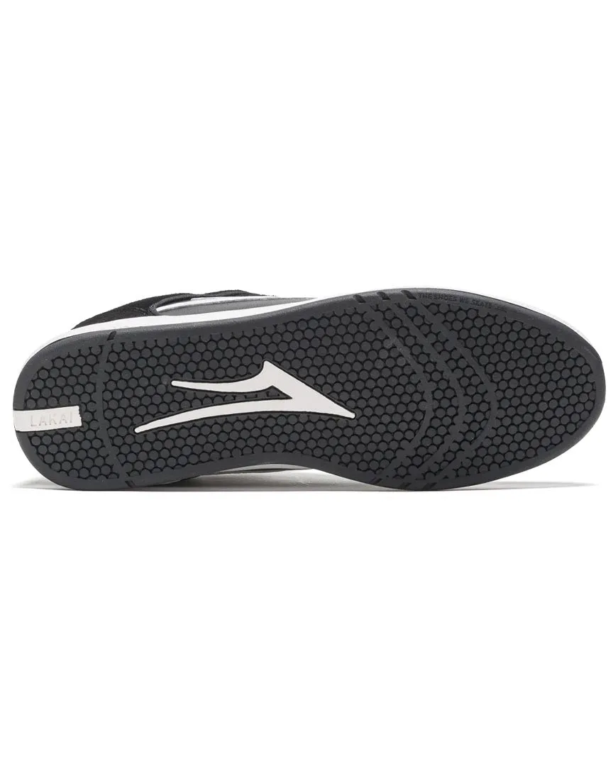 Telford Low Shoes - Black/White Suede