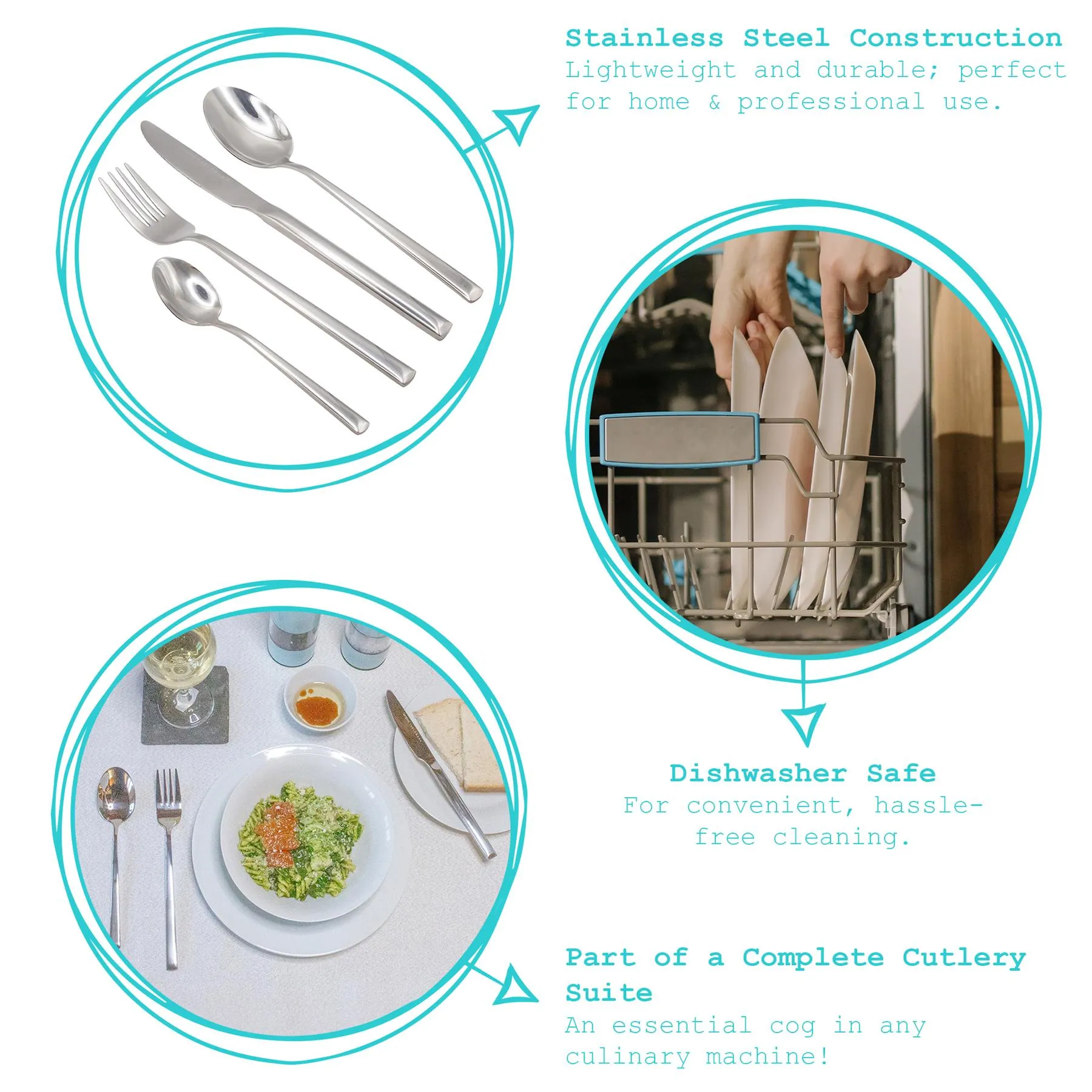 Tondo Stainless Steel Dessert Spoons - By Argon Tableware