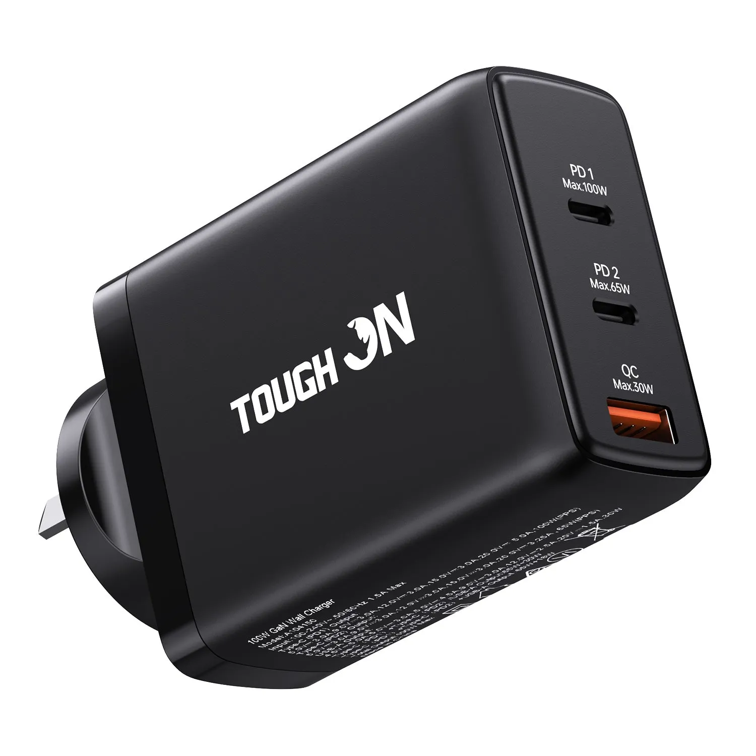 Tough On 100W 3 Port PD & QC 3.0 Fast Wall Charger