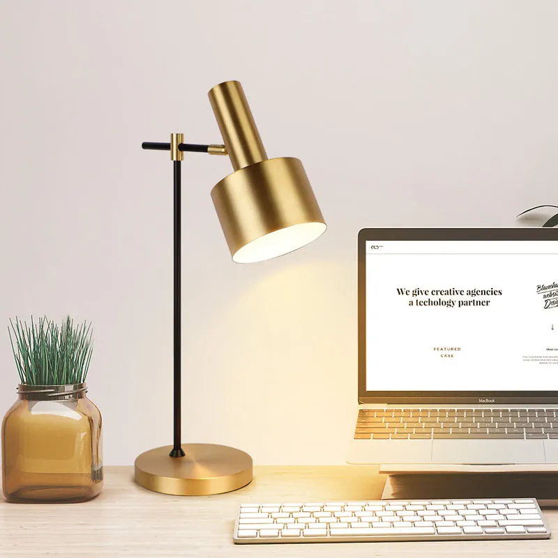 Vera Modern Black and Gold Desk Lamp