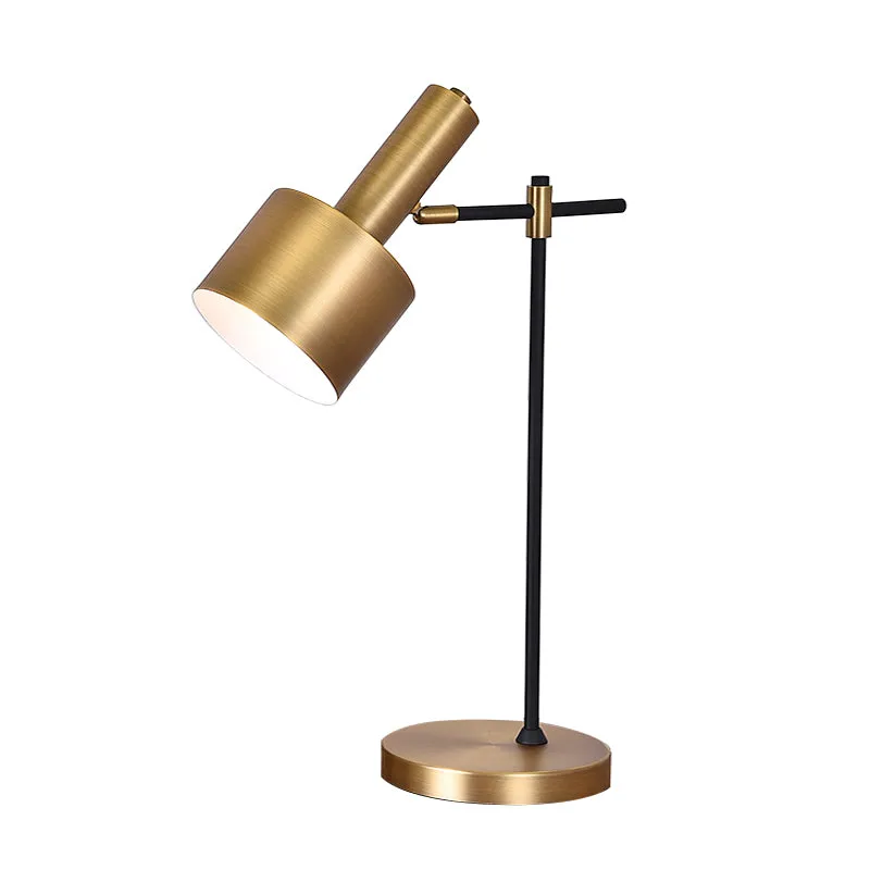 Vera Modern Black and Gold Desk Lamp